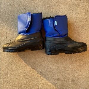 Blue and Black Winter Boots